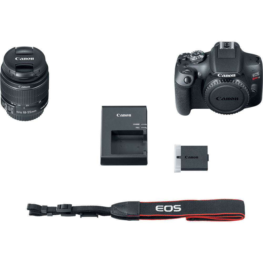Canon EOS Rebel T7 Digital SLR Camera with 18-55mm Lens (2727C002) Professional package deal Bundle 'SanDisk 32gb SD Card + 3PC Filter Kit + 57' Tripod + MORE - image 4 of 5