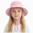 thumbnail image 5 of CAUYDY 6 12 18 Months Baby Sun Hats 2T 3T 4T Toddler Sun Hat 5-10T Kids Summer UPF 50+ for Girls Boys Adjustable Beach Hats with Bucket Wide Brim (Sizes 3-6 Years,Light Pink), 5 of 5