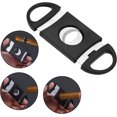 thumbnail image 3 of 2 Cigar Cutters (black), Double Guillotine Cutter, Cigar Scissors With Plastic Handles, Stainless Steel Cigar Tools, Cigar Accessories To Fit Most Siz, 3 of 5