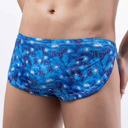 HUPOM Cotton Underwear For Women Womens Silk Underwear Medium waist Comfort Waist Solid Boxer Briefs Blue M