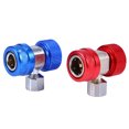 thumbnail image 3 of R134a Conector de acoplamiento rápido Reemplazo para automóvil, 2 piezas R134A AC Aire acondicionado Acoplador rápido ajustable Conector adaptador altobajo conectores de gas múltiple Ecomeon no, 3 of 6