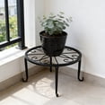 thumbnail image 1 of Weloille Single Layer Iron Flower Stand, Floor Standing Small Plant Pot Holder, Sturdy Rust-Resistant Display Rack, 1 Pack for Living Room Balcony Garden Patio Decoration, 1 of 6