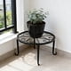 thumbnail image 1 of Soporte para plantas de hierro forjado – Estante para macetas de pie para uso interior y exterior, estante decorativo para plantas en maceta para la decoración del hogar, balcón, sala de estar., 1 of 6