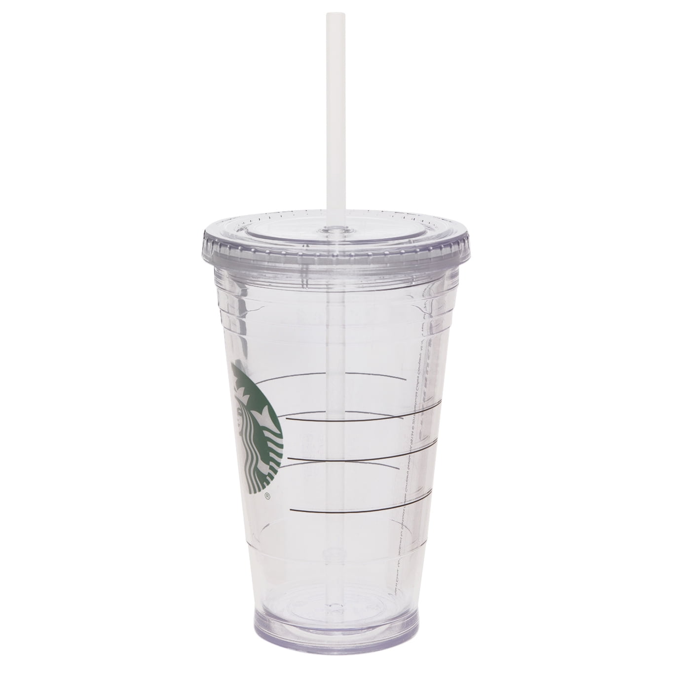 Set Of 2 Starbucks Black And White 16oz Plastic Straw Cups Tumblers