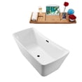 thumbnail image 2 of 62" Streamline N540BL Soaking Freestanding Tub and Tray With Internal Drain, 2 of 7