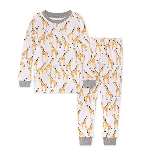 Burt s Bees Baby baby boys Pajamas Tee Pant 2 piece Pj Set 100 Organic Cotton and Toddler Pajama Bottoms Giraffes 3T US Walmart