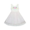 thumbnail image 1 of Flower Girls Dress Embroidered Sparkling White Princess Sundress 5 Years, 1 of 5