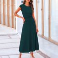 thumbnail image 4 of RFQWOVSR Women's Casual Knit Short Sleeve Crop Top High Waist Midi Skirt 2 Piece Set Elegant Summer Dress Outfit S, 4 of 5