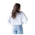 thumbnail image 3 of Women's North Carolina Tar Heels Gameday Social White Raw Edge Boxy Cropped Sweatshirt, 3 of 3