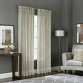 thumbnail image 1 of Leah Light Filtering Dual Header Indoor Curtain 52" x 63" in Linen, 1 of 7