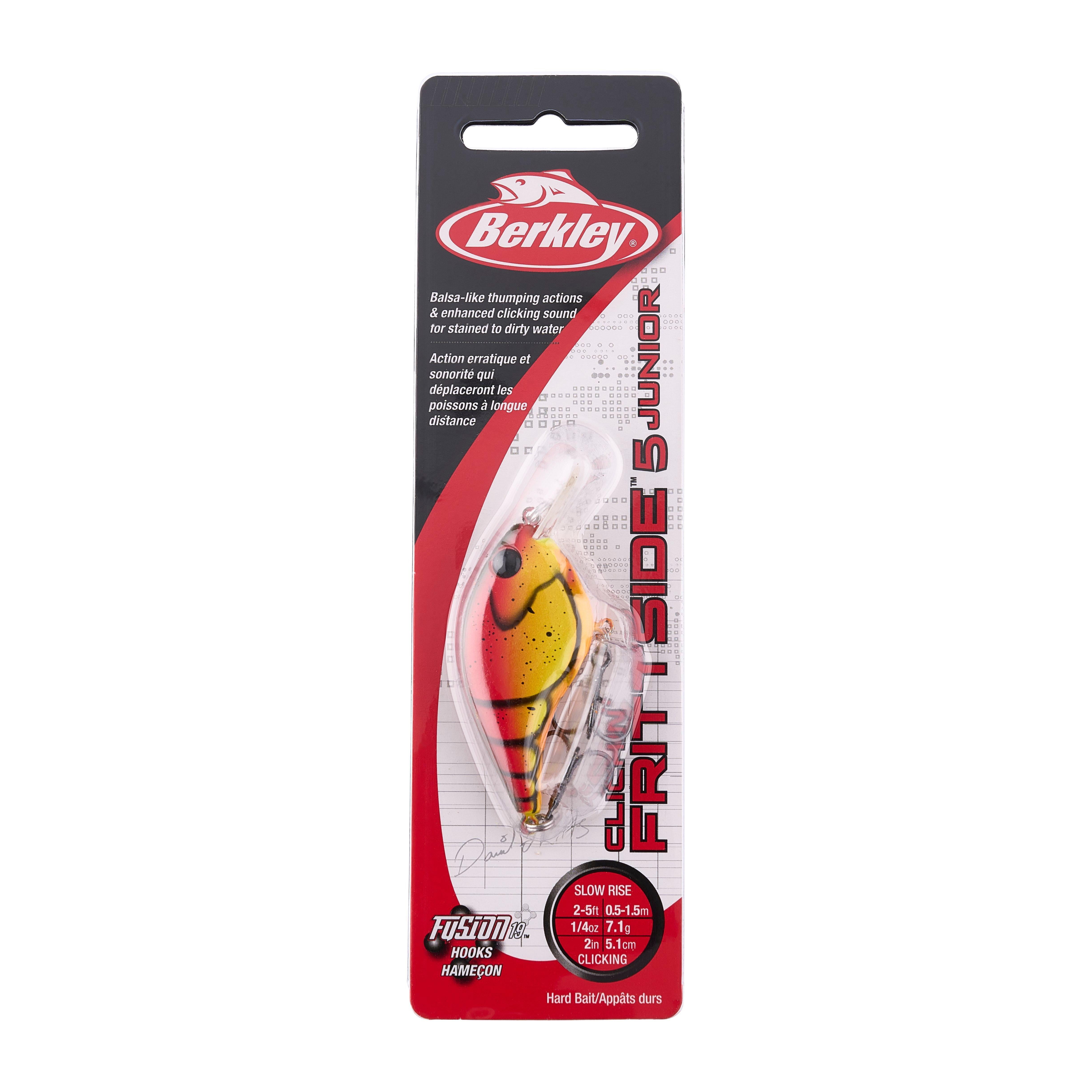 Berkley Clickin’ Frittside Fishing Lure, Red Spring Craw, 5 Junior (1/4 oz)