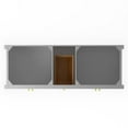 thumbnail image 4 of Modern 60" Alicia White Wood Vanity Base with Gold Handles, 4 of 4