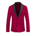thumbnail image 5 of Lars Amadeus Men's Velvet Blazer One Button Party Prom Tuxedo Dinner Suit Jacket, 5 of 6