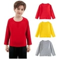 thumbnail image 7 of NAISIBABY Boys T-Shirt with Long Sleeve, Super Soft Cotton Loose Fit Crew Neck Casual Pullover Tees 3-Pack Gray 3T, 7 of 7