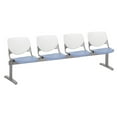 thumbnail image 2 of KFI Studios KOOL 4 Seat Reception Bench, White Back, Peri Blue Seat, 2 of 2