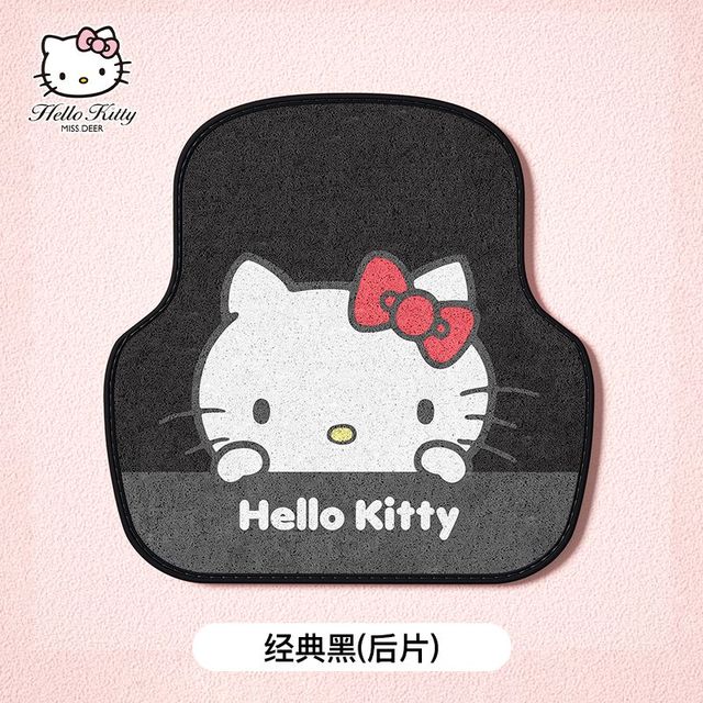 Pink Hello Kitty Car Silk Loop Door Mat Main Driver Easy Clean Carpet