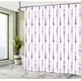 thumbnail image 4 of Ambesonne Arrow Shower Curtain, Repeating Sticks Pattern Art, 69"Wx84"L, Dark Purple, 4 of 4