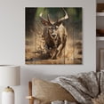 thumbnail image 2 of Designart "African Majestic Antelope Dashing" Animals Print on Natural Pine Wood, 2 of 5
