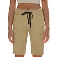 thumbnail image 4 of Hurxie Women's Cargo Shorts Quick Dry Athletic Shorts Lightweight Running Summer Hiking Shorts with Pockets Khaki,M, 4 of 6