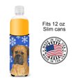 thumbnail image 4 of Bullmastiff Winter Snowflakes Holiday Ultra Hugger for slim cans, 4 of 6