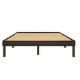 thumbnail image 6 of 14 Inch Full Solid Wood Platform Bed Frame, No Squeak Bed Frame with Wooden Slats, No Box Spring Needed, 9.2” Under Bed Storage – Espresso, 6 of 11