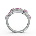 thumbnail image 3 of 2.00 Ct Round Cut Natural Diamond Pink Sapphire Beautiful Eternity Band for Ladies 14K White Gold Size 4, 3 of 7
