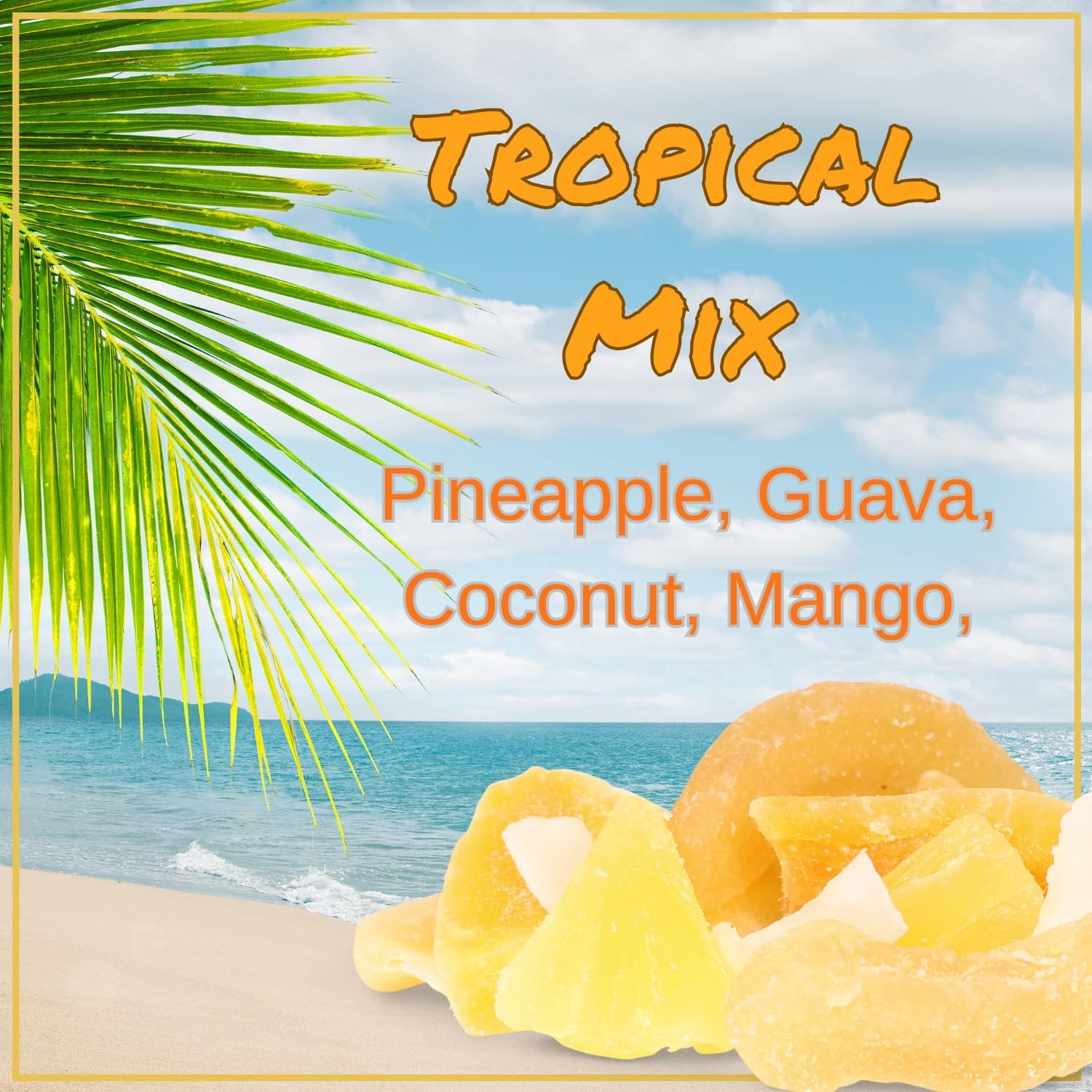 Tropical Mixed Dried Fruit Medley - by Its Delish, 40 OZ Jumbo Container  Healthy Snacks for Adults  Fresh Snack Mix Dry Fruit  Pineapple Mango Guava Coconut  Vegan, Kosher