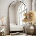 thumbnail image 3 of Lumora 76.2"x34" Arched Full Length Mirror Free-standing Floor Mirror, Black, 3 of 7