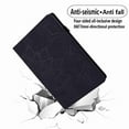 thumbnail image 3 of Dteck Case for 6.8" Amazon Kindle Paperwhite 11th 2021 Embossed Premium PU Leather Book Wallet Cover with Auto Wake/Sleep Floral Folio Stand with Multi-Angle Viewing Elastic Strap, Black, 3 of 5