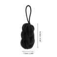 thumbnail image 2 of Unique Bargains 1 Pc Twisted Dough Shaped Bath Shower Loofah Sponge Body Puffs for Bathroom Black, 2 of 6