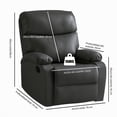 thumbnail image 2 of Sillon Masajeador, Sillon Reclinable de 360° Adultos Tipo Cine 8 Modos de Masaje con Soporte Lumbar, Reposapiés Retráctil, Sillas Giratorias Manuales para Sala de Estar y Dormitorio (Negro), 2 of 9