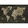 thumbnail image 3 of Nan 18x13 Black Modern Framed Museum Art Print Titled - Safari World Map, 3 of 5