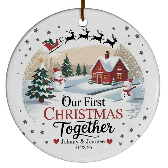 1st Christmas Together Ornament, Together Christmas Ornament 2025, Our First Christmas Together Ornament Gift for Anniversary