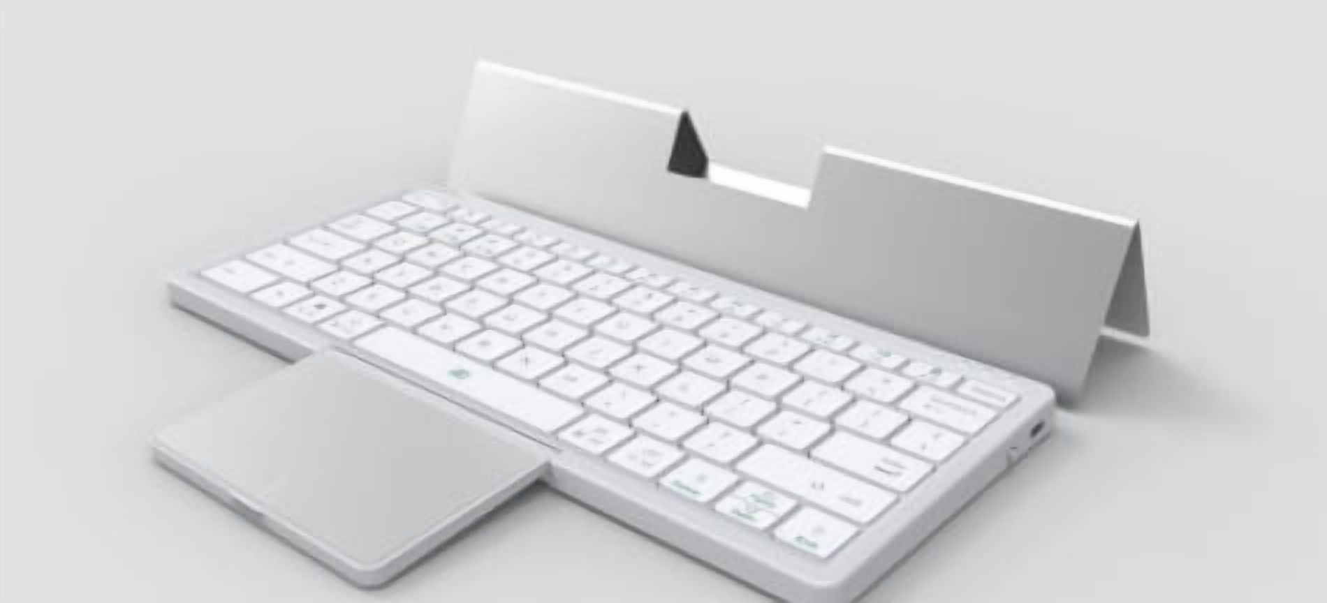 MiFuny Wireless Bluetooth Keyboard Tablet Phone Computer with PU Leather Hidden Touchpad Bluetooth Portable Keyboard