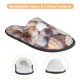 thumbnail image 3 of Balery Sea Shells Pantuflas de Casa de Felpa Silenciosas con Diseño Estampado, Zapatillas Cómodas Antideslizantes de Algodón para Interior-Medium, 3 of 8