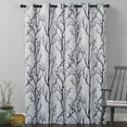 thumbnail image 2 of VCNY Home Kingdom Ivory Branch Grommet Blackout Curtain, 40" x 95", 2 of 5