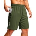 thumbnail image 2 of COOFANDY Mens Athletic Running Shorts 9" Lightweight Quick Dry Drawstring Mesh Gym Shorts with Zipper Pockets, 2 of 6