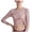 Light Pink, variant on Women's Ribbed Knit T Shirt Drawstring Side Ruch Long Sleeve Slim Crop top (Black, XXL)
