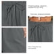 thumbnail image 4 of Pantalones Cortos De Mujer Pantalones Cortos Con Volantes De Cintura Elástica Dobladillo Enrollado Con Cordón Pantalones Casuales Pantalones De Verano De Color Puro Gris S, 4 of 5