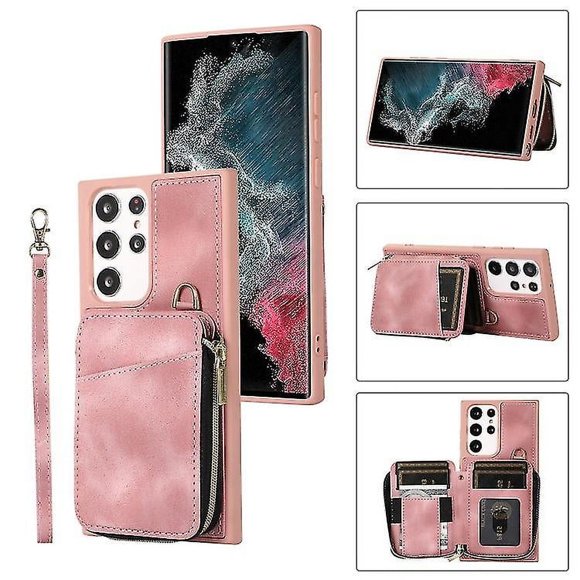 Funda trasera con cremallera para Samsung Galaxy S22 Ultra 5g