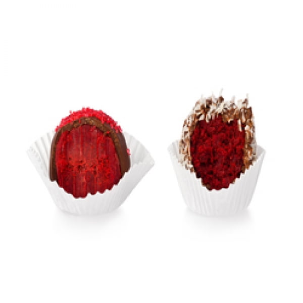 12 Red Velvet And Red Velvet Rolled In Coconut Truffles by