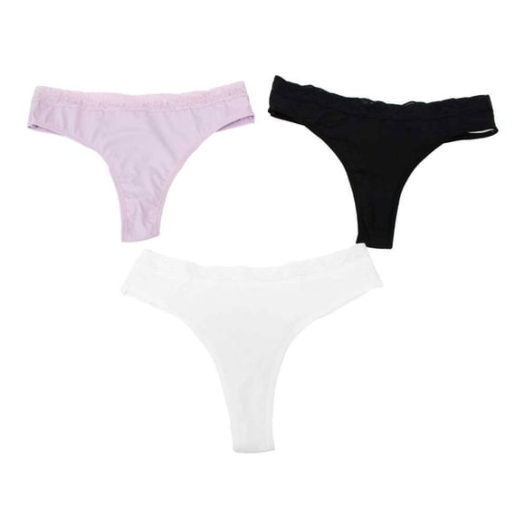 Tangas Secret Treasure para Dama Microfibra Varios Colores 3 Piezas Talla G
