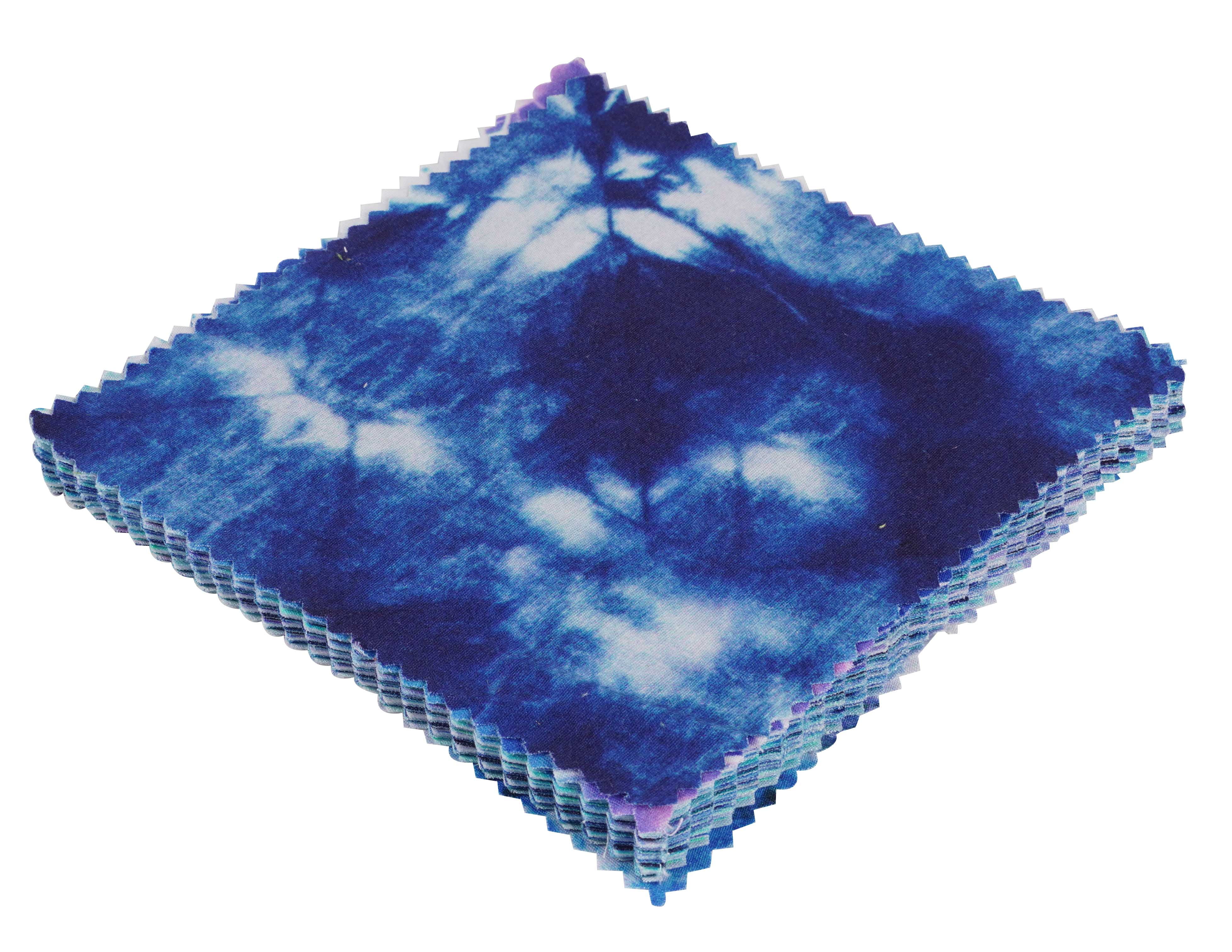 Soimoi Precut 10-inch Chihuahua & Dot Prints Cotton Fabric Bundle Quilting Squares Charm Pack DIY Patchwork Sewing Craft- Blue