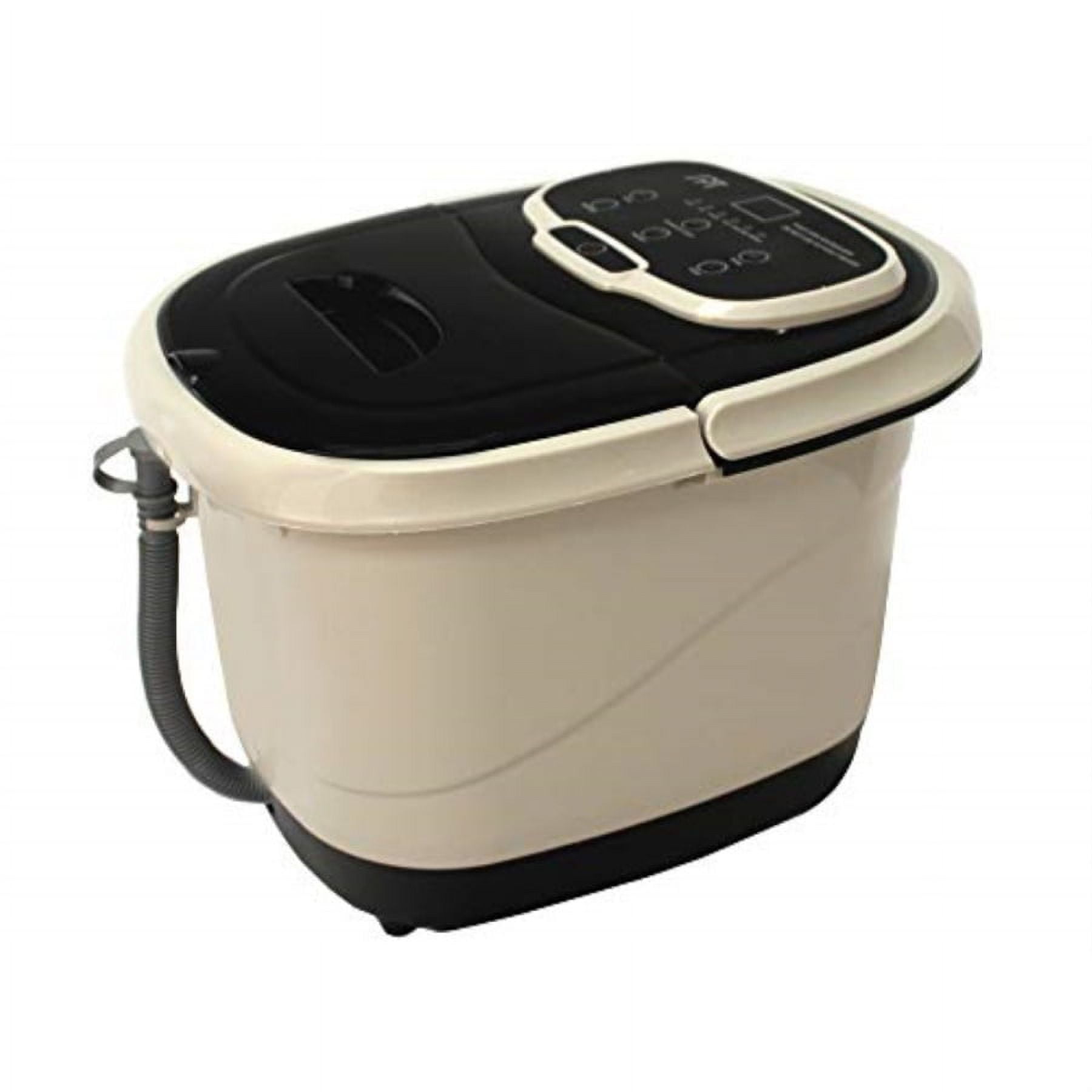Sunpentown SPA-3549 Foot Spa Bath Massager with Motorized Rollers, Tan & Black