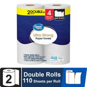 Ultra Strong Paper Towels, 2 Double Rolls