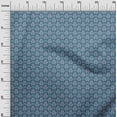 thumbnail image 3 of oneOone Polyester Spandex Teal Blue Fabric Asian Suzani Dress Material Fabric Print Fabric By The Yard 56 Inch Wide, 3 of 5