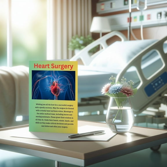 Heart Surgery Greeting Card with Prayer