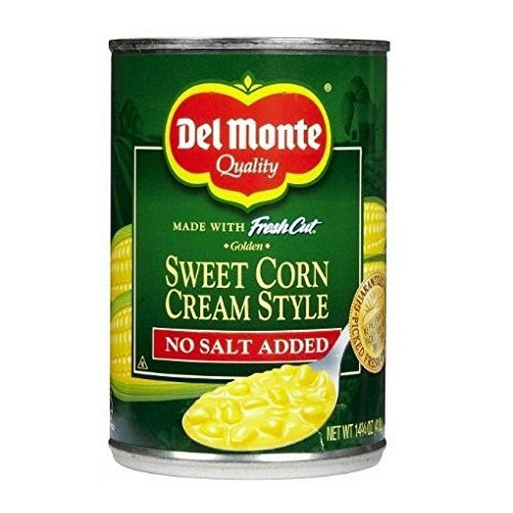 Del Monte Canned Golden Sweet Corn Cream Style, No Salt Added, 14.75 oz
