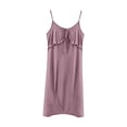 thumbnail image 4 of Blmnix Sleep Tanks Nightgowns for Women Soft Cotton Bamboo Nightgowns Cute Nightgowns Chemise Crew Neck Purple Sleeveless Cute Nightgowns for Women,L, 4 of 5