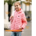 thumbnail image 3 of HENNCHEE Lightweight Kids Heated Jacket for Boys Girls with Battery Pack, Pink 2XL, 3 of 6
